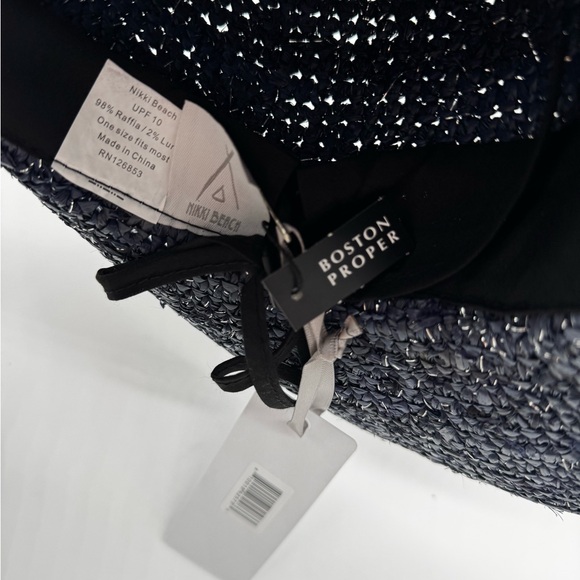 Boston Proper Navy Western‎ Woven Hat, O\\S. NWT main image 7
